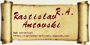 Rastislav Antovski vizit kartica